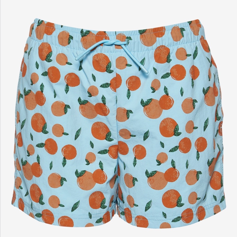 NWT Foot Locker LCKR Boys Swim Shorts with Orange Pattern